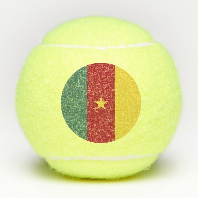 Cameroon flag tennis balls (Front)
