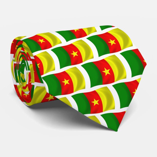 Cameroon Flag Tie (Rolled)