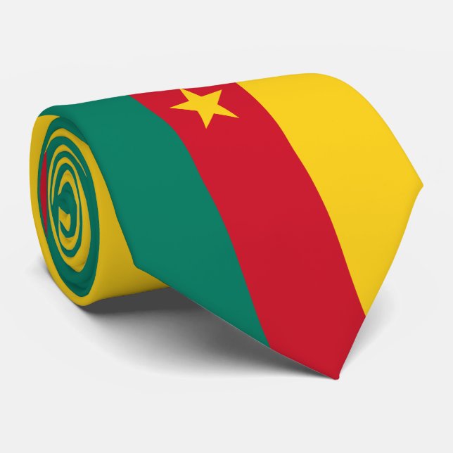 Cameroon Flag Tie (Rolled)