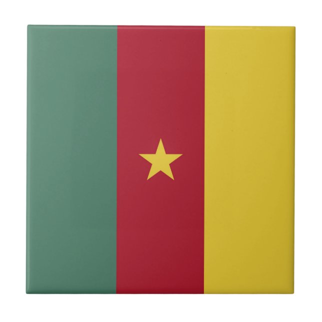 Cameroon flag tile (Front)