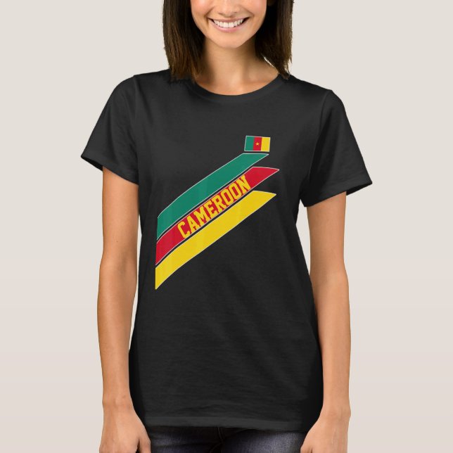 Cameroon Football Supporter Visitor Cameroon Socce T-Shirt (Front)