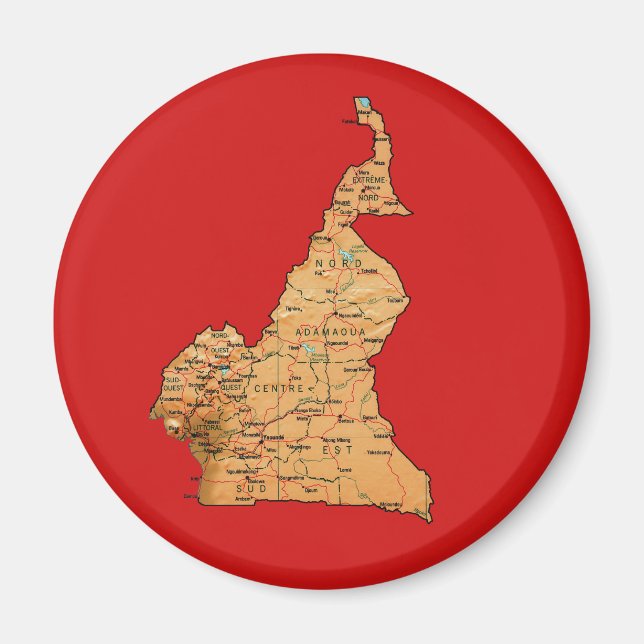 Cameroon Map Magnet (Front)