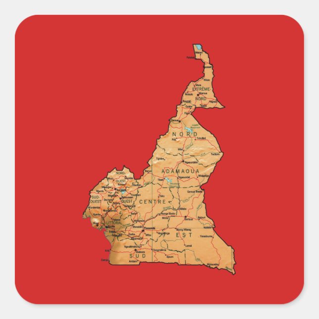 Cameroon Map Sticker (Front)