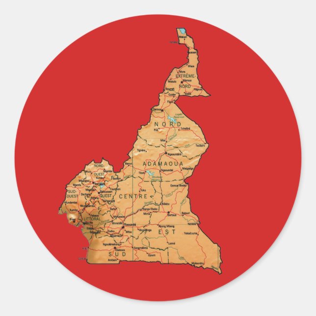 Cameroon Map Sticker (Front)