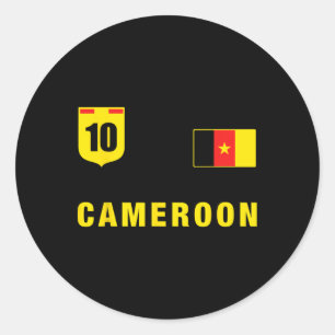 Cameroon Outfit Green Cameroon Apparel Design Men  Classic Round Sticker