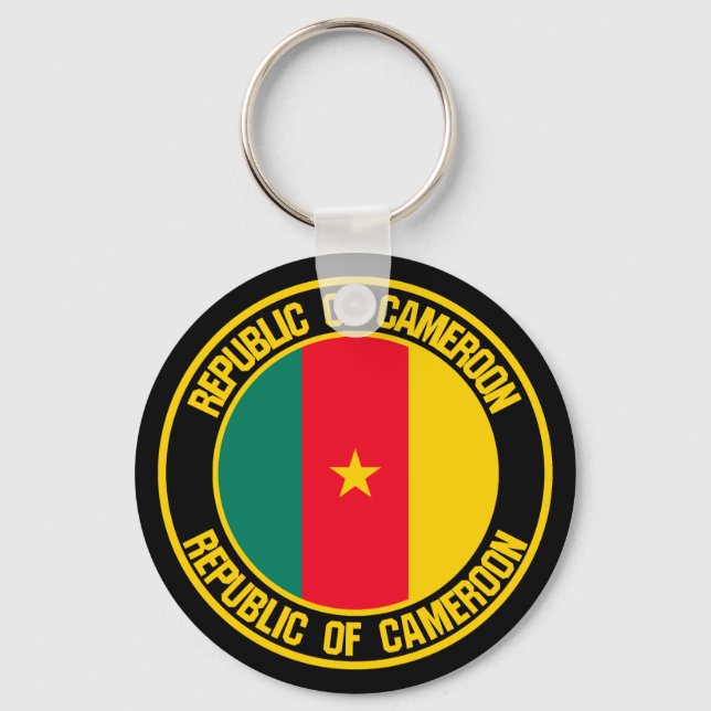 Cameroon Round Emblem Key Ring (Front)
