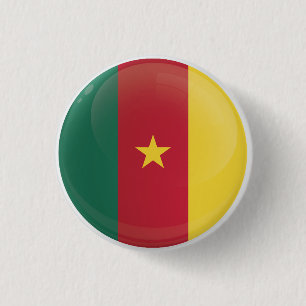 Cameroon  Round Icon Flag 3 Cm Round Badge