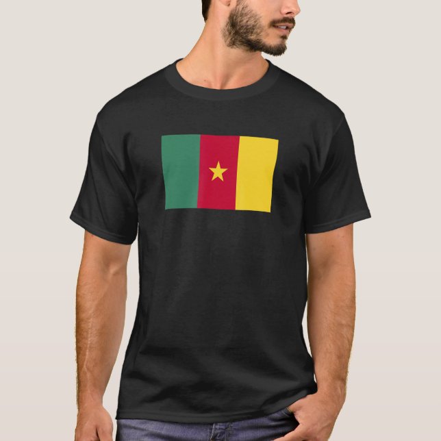Cameroon Soccer   Cameroon Flag Football  3 T-Shirt (Front)