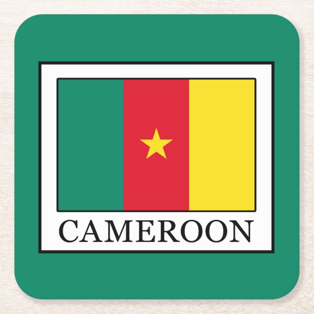 Cameroon Square Paper Coaster (Front)