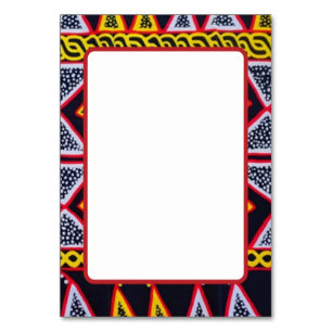 Cameroon Toghu Pattern Table Cards
