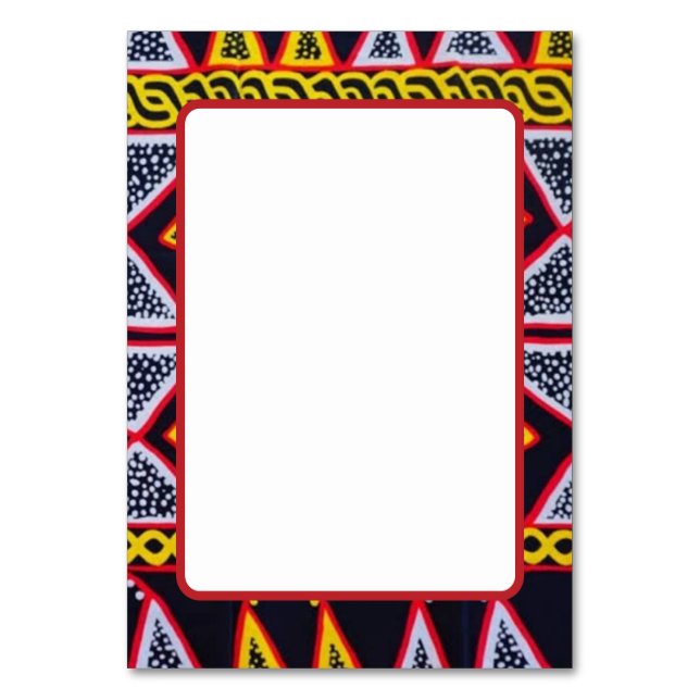 Cameroon Toghu Pattern Table Cards (Front)