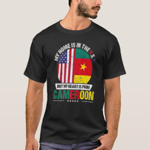 Cameroonian American Patriot Heart Is From Cameroo T-Shirt