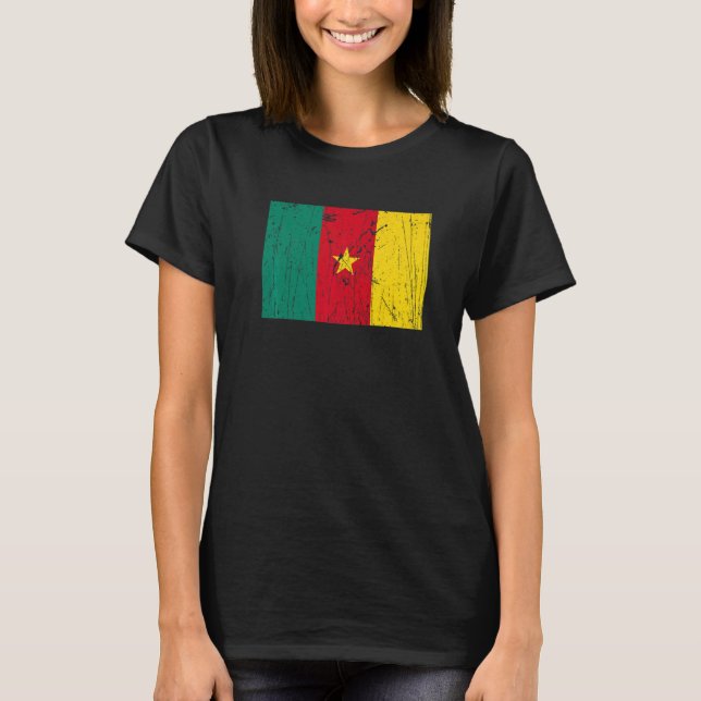 Cameroonian Cameroon Flag Pride Cameroonian Flag T-Shirt (Front)