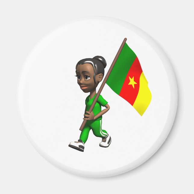Cameroonian Girl Magnet (Front)