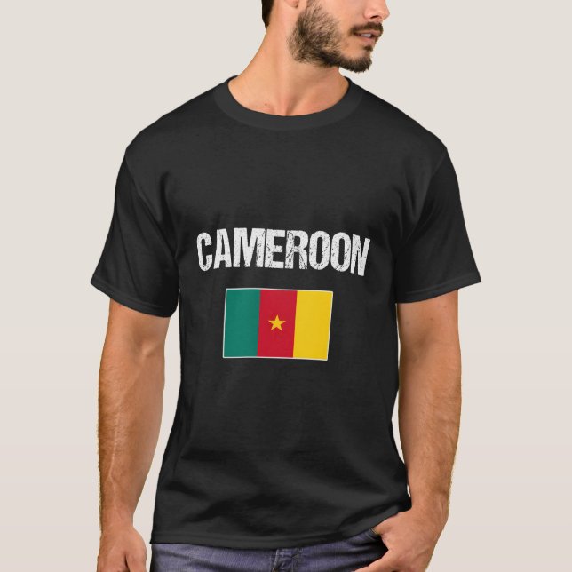 Cameroonian Pride Heritage Gifts Cameroon Flag T-Shirt (Front)