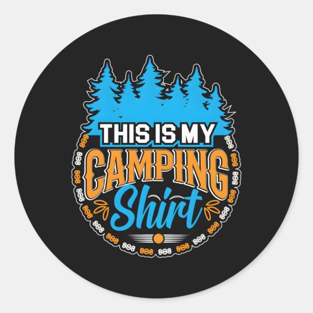 Camg Trailer Camper Van Mobile Home Caravan Motorh Classic Round Sticker (Front)