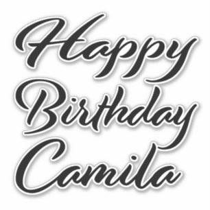 Camila Name Vorname black Sticker Geburtstag