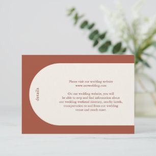 Camila Rust Arch Modern Wedding Enclosure Card