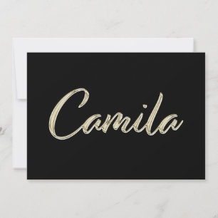 Camila white gold Handwriting Card