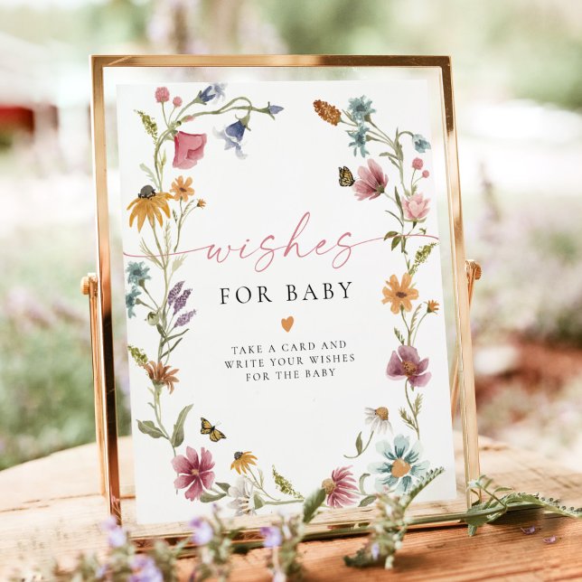 CAMILLA Boho Wildflower Girl Baby Wishes For Baby  Poster (Creator Uploaded)