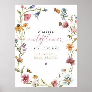 CAMILLA Little Wildflower Baby Shower Welcome Poster
