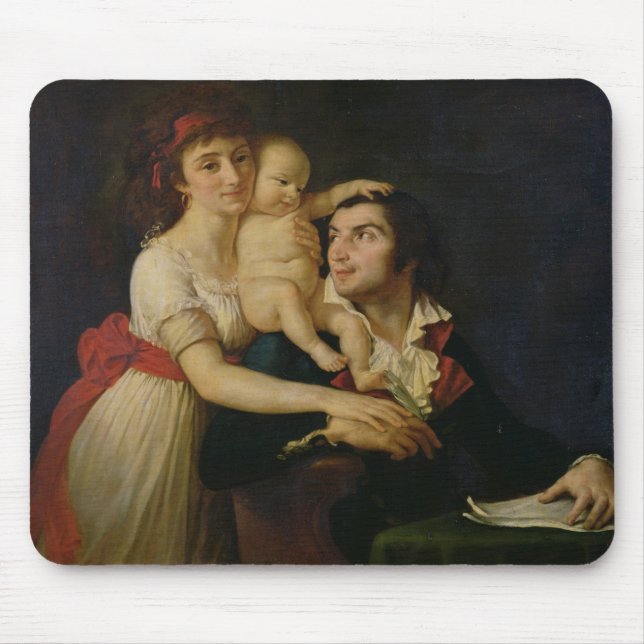 Camille Desmoulins  his wife Lucile  and their Mouse Pad (Front)