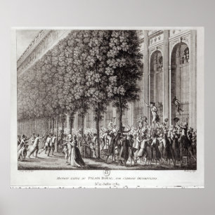 Camille Desmoulins  Speaking at the Palais Poster