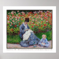 Camille Monet and a Child 1875 Fine Art 