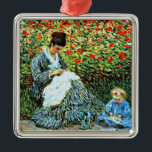 Camille Monet and Child, Metal Tree Decoration<br><div class="desc">Claude Monet famous painting,  Camille Monet and Child.</div>