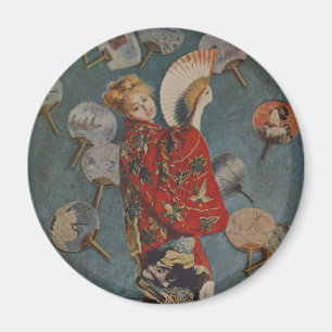 Camille Monet in Japanese Costume by Claude Monet Magnet