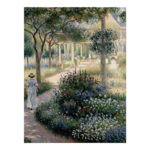 Camille Monet in the Garden at Argenteuil Poster