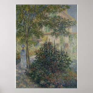 Camille Monet in the Garden Poster