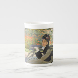 Camille Monet on a Bench Claude Monet Bone China Mug