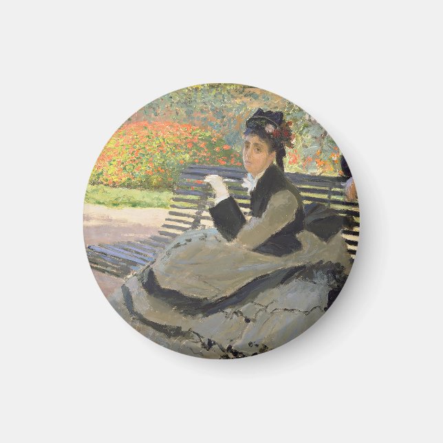 Camille Monet on a Bench  Claude Monet   Magnet (Front)