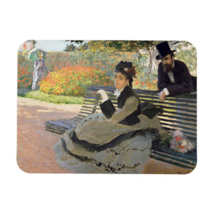 Camille Monet on a Bench  Claude Monet   Magnet
