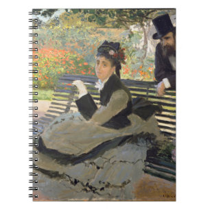 Camille Monet on a Bench  Claude Monet     Notebook