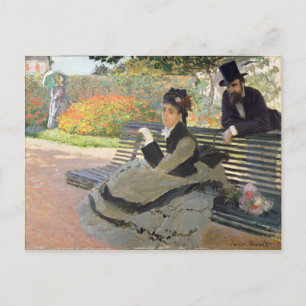 Camille Monet on a Bench  Claude Monet   Postcard