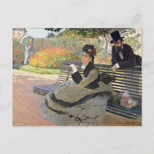 Camille Monet on a Bench  Claude Monet   Postcard (Front)