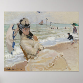 Camille on the Beach in Trouville (1870) Poster