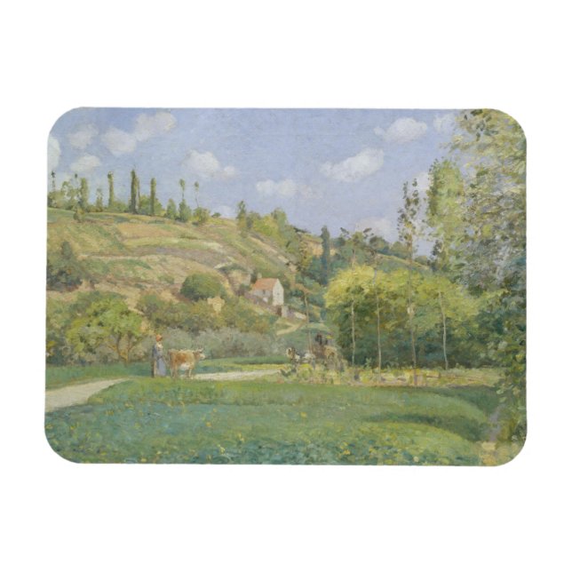Camille Pissarro | A Cowherd at Valhermeil, Auvers Magnet (Horizontal)