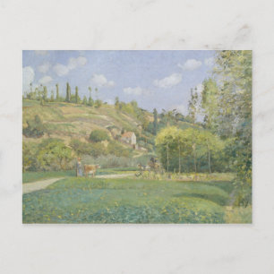 Camille Pissarro A Cowherd at Valhermeil, Auvers Postcard