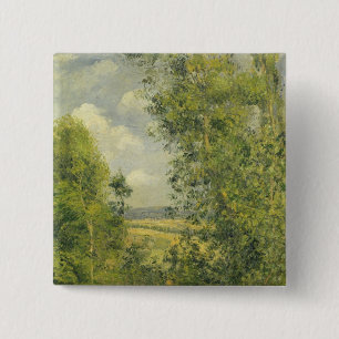 Camille Pissarro A Rest in the Meadow 15 Cm Square Badge