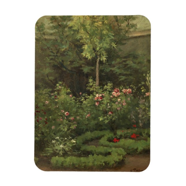 Camille Pissarro | A Rose Garden Magnet (Vertical)
