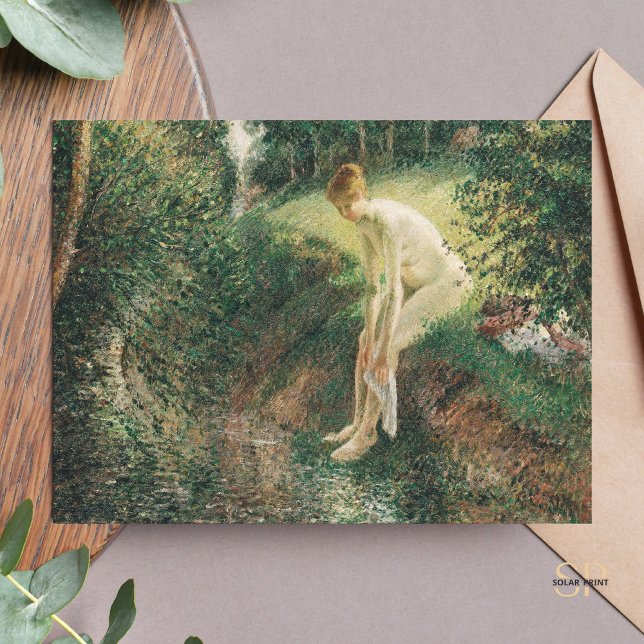 Camille Pissarro Bather in the Woods Painting Art  Postcard (Creator Uploaded)