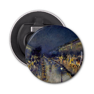 Camille Pissarro - Boulevard Montmartre at Night Bottle Opener