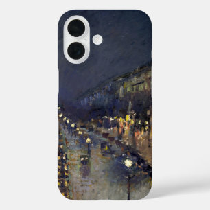 Camille Pissarro Boulevard Montmartre at Night iPhone 16 Case