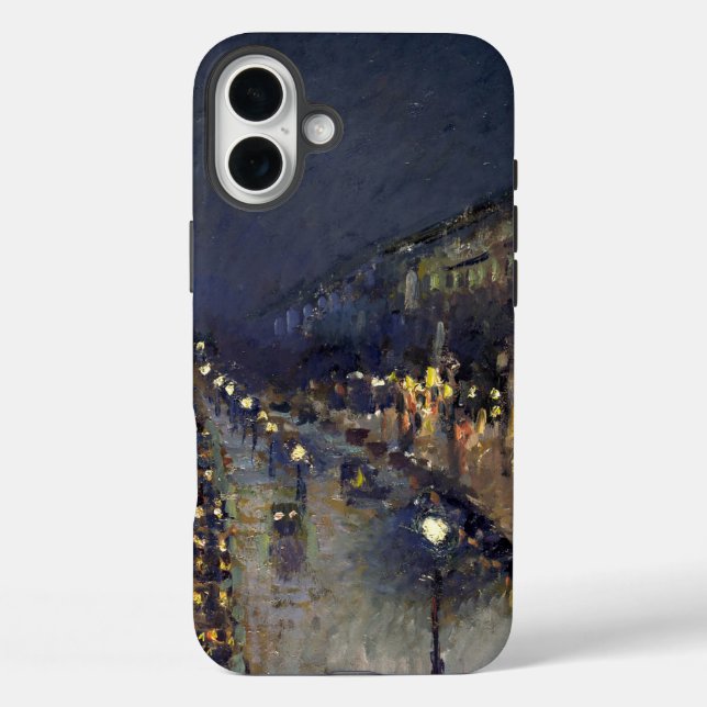 Camille Pissarro Boulevard Montmartre at Night Case-Mate iPhone Case (Back)