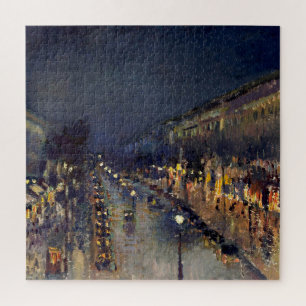 Camille Pissarro Boulevard Montmartre at Night Jigsaw Puzzle