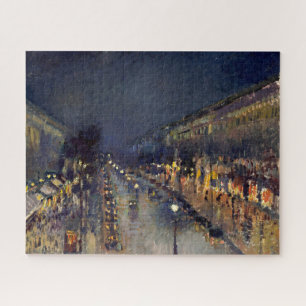 Camille Pissarro Boulevard Montmartre at Night Jigsaw Puzzle