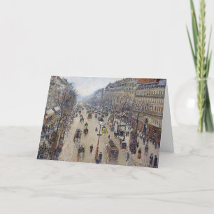 Camille Pissarro - Boulevard Montmartre, morning Card